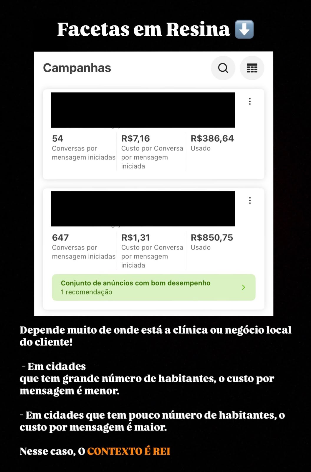 Print — 236 potenciais clientes em clínica odontológica